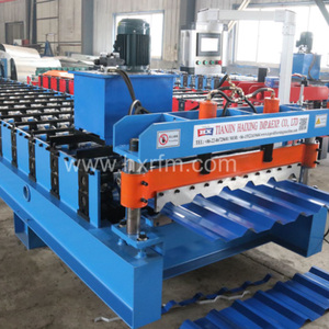 Machine automatique <span class=keywords><strong>de</strong></span> formage <span class=keywords><strong>de</strong></span> rouleaux en <span class=keywords><strong>acier</strong></span> GI PPGI pour la fabrication <span class=keywords><strong>de</strong></span> panneaux muraux <span class=keywords><strong>de</strong></span> <span class=keywords><strong>toiture</strong></span> trapézoïdaux - Product Image 3