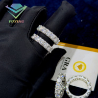 Anillo Popular de Moissanita con Incrustaciones de Diamantes, Joyería Hip Hop, Anillo de Plata de Ley 925 para Hombre, Anillo Cubano con Diamantes de Moissanita VVS