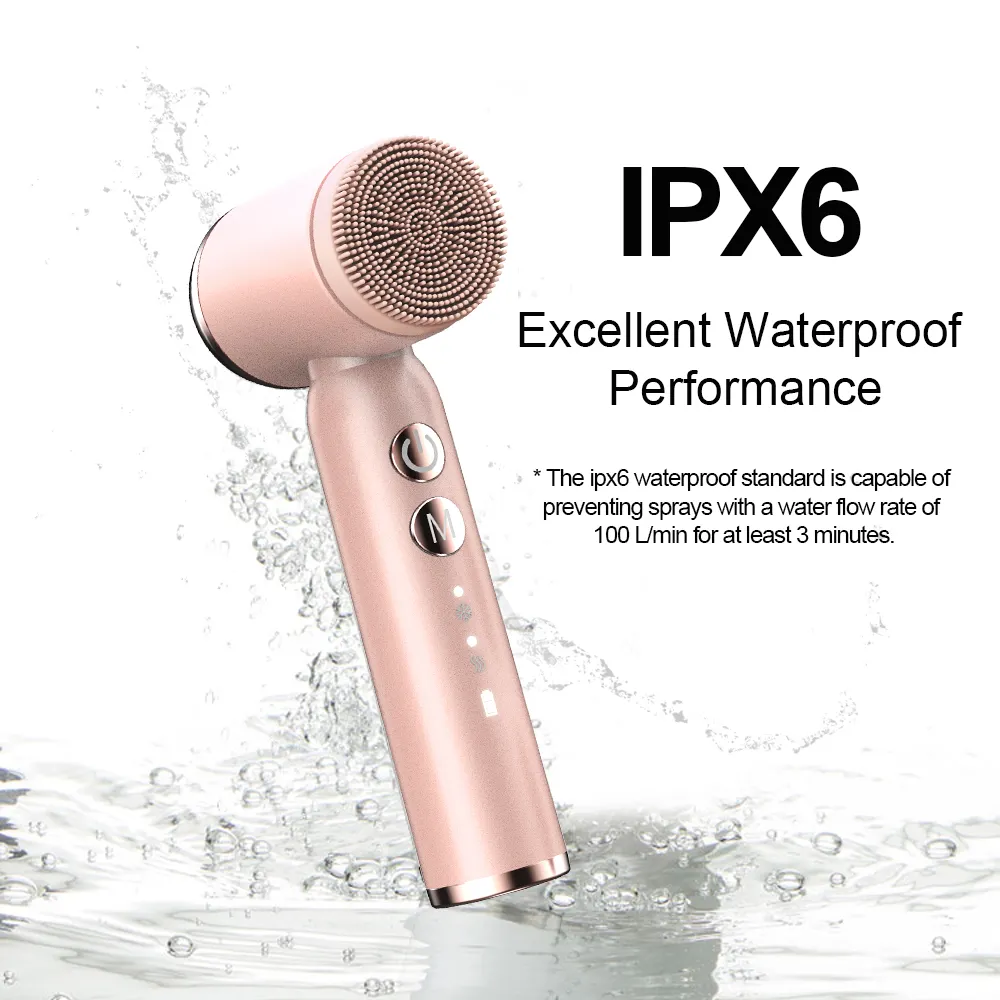 2022 Hot Custom OEM Women Beauty Tools Rechargeable Ultrasonic Skin Care Face Sonic Electric Silicone Facial Cleansing Brush
