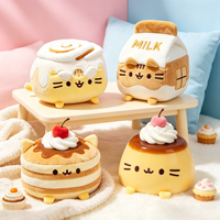 Jouets en peluche personnalisés OEM ODM, Peluche chat gris, Figurine chat en peluche, Jouet en peluche pour machine à griffes, Usine de jouets en peluche