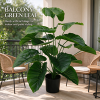 Plante artificielle Alocasia à 12 feuilles, plante en pot artificielle, fausse verdure, ornement de sol pour le salon, la chambre à coucher, la décoration paysagère