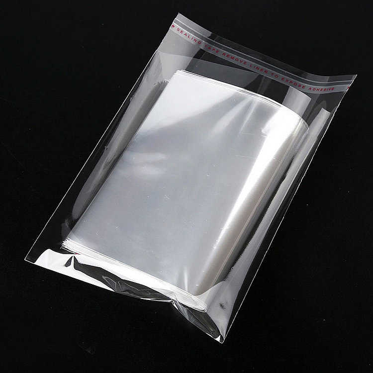 Groothandel goedkope doorzichtige zelfklevende afdichting kleding Opp verpakking plastic zak doorzichtige polyzak: