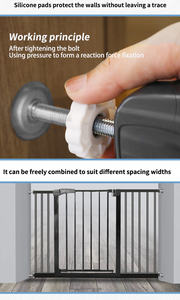 Kinder sicherheits tür Nicht perforiertes Haustier Hund Isolation Zaun Treppe Leitplanke Schutz geländer Easy Baby Safety <span class=keywords><strong>Gate</strong></span> - Product Image 6