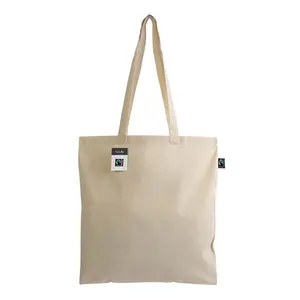 Borsa shopper in cotone del commercio equo e solidale, merchandising sostenibile - Product Image 2