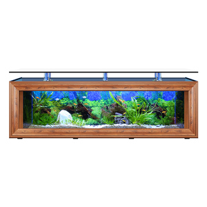 Grand aquarium en verre transparent sur mesure <span class=keywords><strong>de</strong></span> luxe pour salon, meuble TV, tailles 1,2m-3m, forme ronde, capacité 120L, facile à nettoyer - Product Image 3