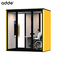 Cabine de réunion insonorisée pour bureau, poste de travail silencieux, station de travail accessible, cabine téléphonique acoustique sans obstacle pour fauteuil roulant