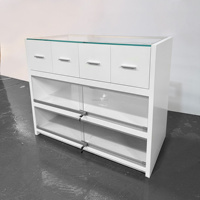 Ensemble de comptoirs et vitrines modulaires pour bijoux, design de meuble à montres, comptoir professionnel en verre et bois pour bijoux