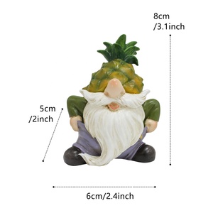 Stile creativo cartone animato <span class=keywords><strong>ananas</strong></span> nano figurina in miniatura decorazione da giardino in resina artigianale giardino all'aperto e cortile regalo - Product Image 2