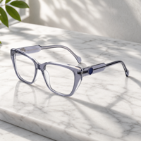 Lunettes en acétate personnalisables avec ornement, montures optiques de luxe et verres de prescription pour usage quotidien, OEM/ODM