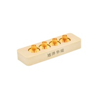 Conector Coaxial RF de 4 SMA, Tipo D, Hermético, para Cámara de Vacío y Caja de Guantes