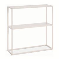 Table console moderne à hauteur réglable, bois blanc, panneau de particules, étagère ouverte, meubles pour la maison, l'hôtel, le salon, la chambre à coucher