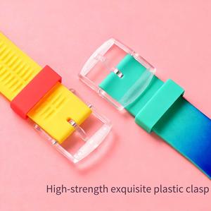 Forwelleny Bracelet de montre en silicone dégradé Sanchakou 19 mm pour <span class=keywords><strong>femmes</strong></span> et hommes, accessoires - Product Image 5