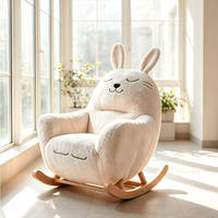 Fauteuil à bascule Lapin Mignon 105x105x95cm, Chaise de Loisirs pour Adulte, Canapé Paresseux, Style Simple, Fauteuil à Bascule Tendance pour Balcon