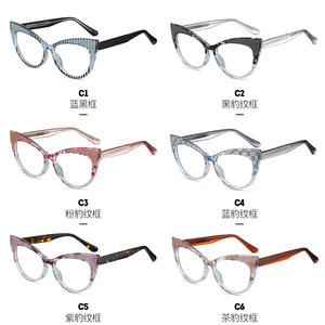 87284 Monturas de Gafas Ojo de Gato TR90 Acetato Montura Completa Lentes Anti Luz Azul Diseño Moderno Unisex Origen Taizhou - Product Image 2
