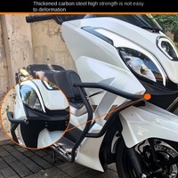 Barres de protection compatibles avec Haojue UFR150, avant et arrière, en acier carbone, protection moteur de moto avec bloc réfléchissant