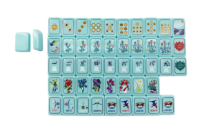 Jeu de Mahjong Américain en Acrylique à Couche Unique, 160 Pièces, Sculpté de Luxe, Portable, Motif Vue sur Lac et Fleurs, Nouveau Set de Mahjong 2026 - Product Image 3