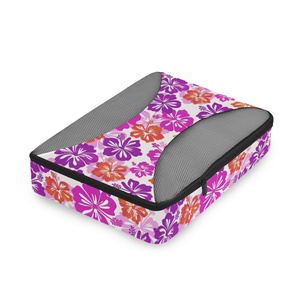 Custom Logo Hawaii Hibiscus Travel Large 4 Pcs Packing <b>Cube</b> Lightweight Luggage Organizer Bags Compression Packing <b>Cubes</b> - Product Image 3