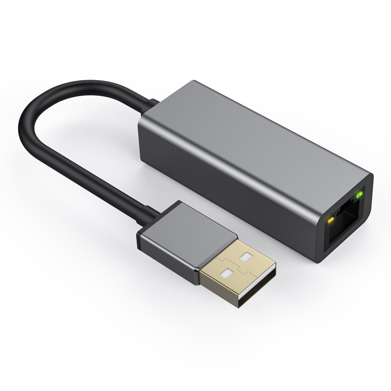 USB 100M การ์ดเครือข่ายอลูมิเนียมเปลือกแสงภายนอก