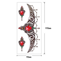 Autocollants de tatouage temporaire sexy à fleurs pour le corps, longs, pour le ventre, l'abdomen, la taille, le dos, imperméables
