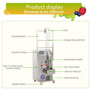 Small Popsicle Water Bag Packaging Machine Beverage Jelly Stick Flow Water Juice Filling and <b>Sealing</b> Packaging Machine - Product Image 2