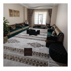 Majlis árabe moderno diseño marroquí para el hogar 40cm altura sentada incluye sofá cama Alfombra de lana cortina juego de mesa - Product Image 3
