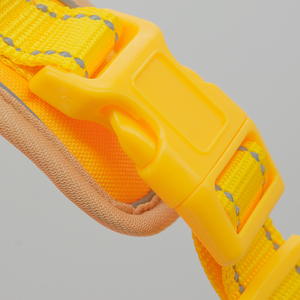 Harness Anjing Kulit Asli & Nilon Anti-Tarik dengan Perlengkapan Logam, Bernapas & Reflektif - Product Image 4