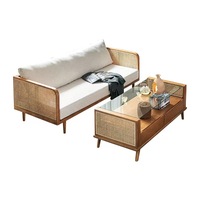 Maßgefertigtes Qatar Midcentury Naturholz Umweltfreundliches Langlebiges Modulares Sofa-Set Möbel für Büro und Gästezimmer