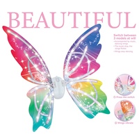 Ailes de Papillon Électriques Samtoy Lumineuses Simulées à Mouvement pour Filles, Déguisement de Fée, Jeu d'Imitation, Cosplay Enfants