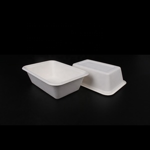 Caixa de Hambúrguer de Bagasse Personalizada 750 ml para Viagem, Embalagens de Alimentos Descartáveis Biodegradáveis - Product Image 3