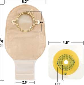 Heagi กระเป๋าใบใหญ่สองชิ้นมีช่องปิด12 ", iostomy stoma Care, ตัดให้พอดี - Product Image 2