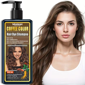 Instant Coffee Brown Hair Dye Shampoo 100% Gray Coverage Magical 15 Minutes Suitable Hair <strong>Coloring</strong> <strong>Conditioner</strong> - Product Image 1
