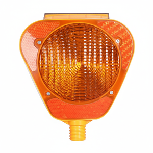 Solar Powered Yellow <b>Triangle</b> Flasher Traffic Warning <b>Light</b> for Road Use - Product Image 2