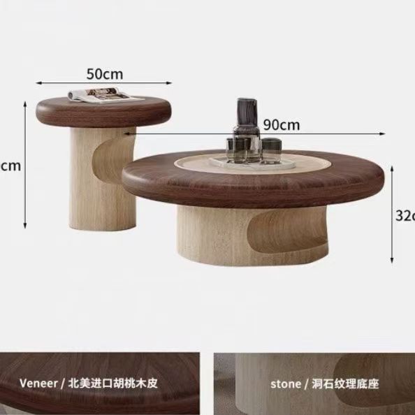 Wooden coffee table set [Popular online style] Shipped from Foshan