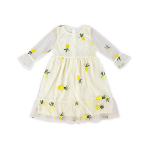 Vestido de <span class=keywords><strong>Princesa</strong></span> Personalizable para Niña Pequeña, Vestido de Tul con Mangas Largas Bordadas, Vestido de Línea A para Fiesta de Princesas - Product Image 6