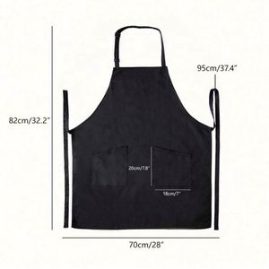 Delantal de Chef Personalizado de Poliéster y Algodón, Delantal Unisex Ajustable con 2 Bolsillos Amplios - Product Image 1