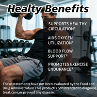 Capsules de renforcement de l'oxyde nitrique OEM contenant de la L-arginine, de la L-citrulline et du ginseng pour la croissance musculaire et la circulation