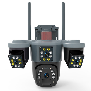 Caméra de sécurité solaire extérieure 6MP 4G LTE sans fil, dispositif de surveillance à double objectif, surveillance intelligente pour ferme, cour, jardin - Product Image 1