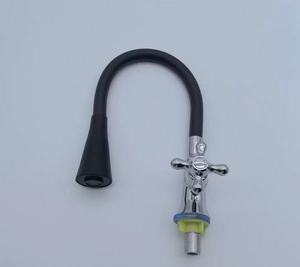 Robinet de cuisine noir en zinc NES-CI37 avec <span class=keywords><strong>bec</strong></span> flexible pivotant, <span class=keywords><strong>mitigeur</strong></span> d'eau chaude et froide extractible pour évier de cuisine domestique - Product Image 2