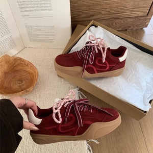 Scarpe basse comode con Logo personalizzato Dropshipping 2025 nuovi stili Casual stile da passeggio scarpe <span class=keywords><strong>rosse</strong></span> da <span class=keywords><strong>donna</strong></span> - Product Image 2