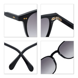 Lunettes de <span class=keywords><strong>soleil</strong></span> polarisées vintage tendance à monture intégrale en acétate pour hommes et femmes, protection UV 400, confortables pour l'extérieur - Product Image 4