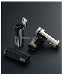 JOFI Luxury 3 Jets Blue Flame Metal Cigar Torch Lighter Custom Butane American Style GAS Fuel Business Gifts with Cigar Punch - Product Image 3