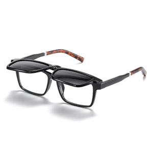 2025 Trendi Manyetik TR90 Klipsli Güneş Gözlüğü Moda Mavi Işık Polarize Güneş Gözlüğü Unisex Kare Şekilli Üstten Takmalı Güneş Gözlüğü - Product Image 3