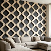 Panneau acoustique en bois à grille diamantée de grande taille 2400 mm, panneau acoustique en placage reconstitué du sol au plafond pour auditorium