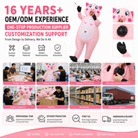 Costume de mascotte gonflable pour fête cosplay, combinaison amusante pour déguisement