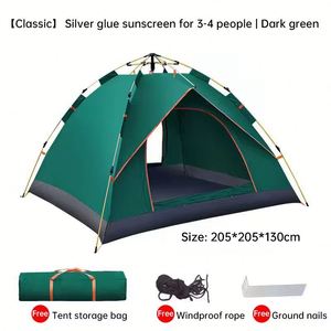 Carpa de Camping Automática, Portátil, Impermeable, para 3-4 Personas, con Protección Solar Instantánea - Product Image 2