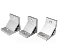Connecteur d'angle vertical en profilé d'aluminium usiné CNC, à paroi plus épaisse, haute résistance, avec support plat