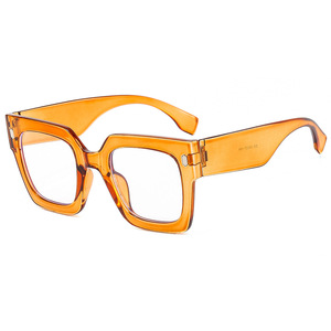 แว่นตา Duchi รุ่น 500 วินเทจ กรองแสงสีฟ้า ทรงสี่เหลี่ยมเต็มกรอบ สำหรับทุกเพศ สวมใส่สบาย เลนส์ใส  ตกแต่งหมุด  ขนาดใหญ่พิเศษ - Product Image 6