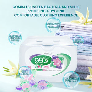 Greenlem Premium – Capsules de lessive écologiques 5-en-1, détachant et adoucissant textile, parfum floral fruité, boîte de 30 capsules, compatible HE - Product Image 4