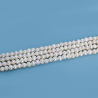 Perles d'eau douce naturelles en gros, 3-4 mm, blanches, en forme de pomme de terre, perles en vrac pour la fabrication de bijoux