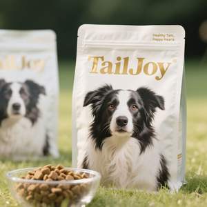 Sachet d'emballage alimentaire pour chiens et chats, à fond carré, refermable avec fermeture éclair, de qualité alimentaire, pour animaux de compagnie, impression personnalisée - Product Image 2